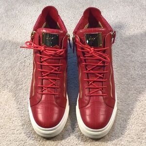 Giuseppe Zanotti in soft red Leather